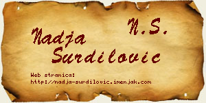 Nadja Šurdilović vizit kartica